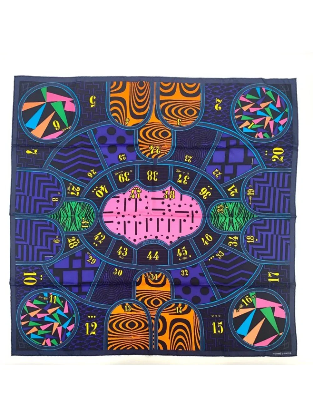 Hermes Carre 90 Jeu de Soie Silk Game Scarf - Picture 2 of 8